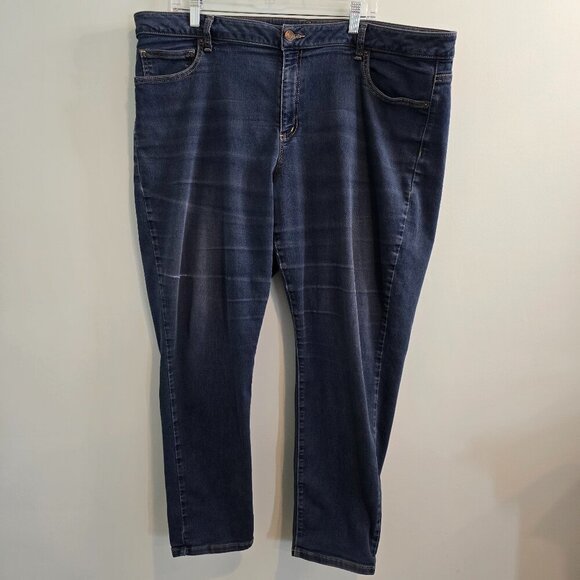 Michael Kors Izzy Skinny Medium Blue Distressed Stretch Jeans - Picture 1 of 9